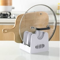 Kraoden Foldable Pot Lid Holder, Kitchen Spatula Storage Solution, Countertop Draining Rack for Cookware, Space-Saving Organizer for Home Cooking