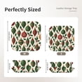 thumbnail image 3 of Multi-Size Leather Tray Four Corners Four Button Design Anti-Scratch Waterproof Convenient Cleaning Convenient Storage Classic Christmas Ornament Pattern Medium, 3 of 8
