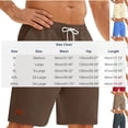 thumbnail image 4 of lcziwo Mens Swim Shorts Knee Length Elastic Waist Hiking Shorts with Pockets Beach Travel Golf Drawstring Short Beige M, 4 of 8