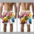 thumbnail image 3 of luoweisi Men's Beach Shorts Quick Dry Swim Trunks with Mesh Lining Snails XL, 3 of 5