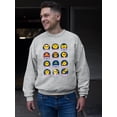 thumbnail image 2 of Zodiac Emoji Icons - Astrology Horoscope Graphic Men's Sweatshirt, 2 of 4
