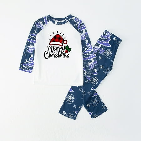 

Pajamas for Women KKCXFJX Parent-child Warm Christmas Set Printed Home Wear Pajamas Two-piece Kid Set