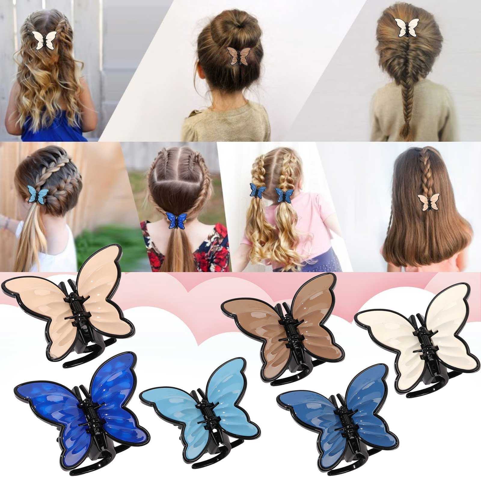 ASEIDFNSA Kids Barrettes for Hair No Slip Barrettes for Fine Hair Butterfly Clip for Women Butterfly Hair Clips for Girls Butterflies Clips for Thick Hair Matte Cute Hair Claws Butterfly Hair Accesso