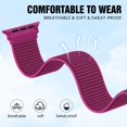 thumbnail image 3 of Ohotlove Correa Deportiva De Nailon Compatible Con Apple Watch Band De 38 Mm, 40 Mm, 41 Mm, 42 Mm, 44 Mm, 45 Mm, 46 Mm, 49 Mm, Ajustable, Transpirable, Para Mujeres Y Hombres, Correa Trenzada Para Iwa, 3 of 5