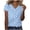 Light Blue, variant on Women's Polka Dots Print V Neck T Shirts Casual Short Sleeve Tee Shirt Lightweight Top for Summer Daily Wear Light Blue