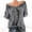 Dark Gray womens blouses and tops dressy, variant on Wycnly Womens Blouses and Tops Dressy Sexy off Shoulder Lace Trim Plus Size Baggy Comfy Cotton Linen Shirts Summer Solid V-Neck Short Sleeve Cute Tees Tops Dark Gray XXXL