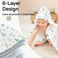 thumbnail image 4 of Hooded Baby Towels for Newborn 2 Pack 100% Muslin Cotton Baby Bath Towel with Hood for Babies, Infant, Toddler and Kids, Large 32x32Inch, Soft and Absorbent Newborn Essential, 4 of 6