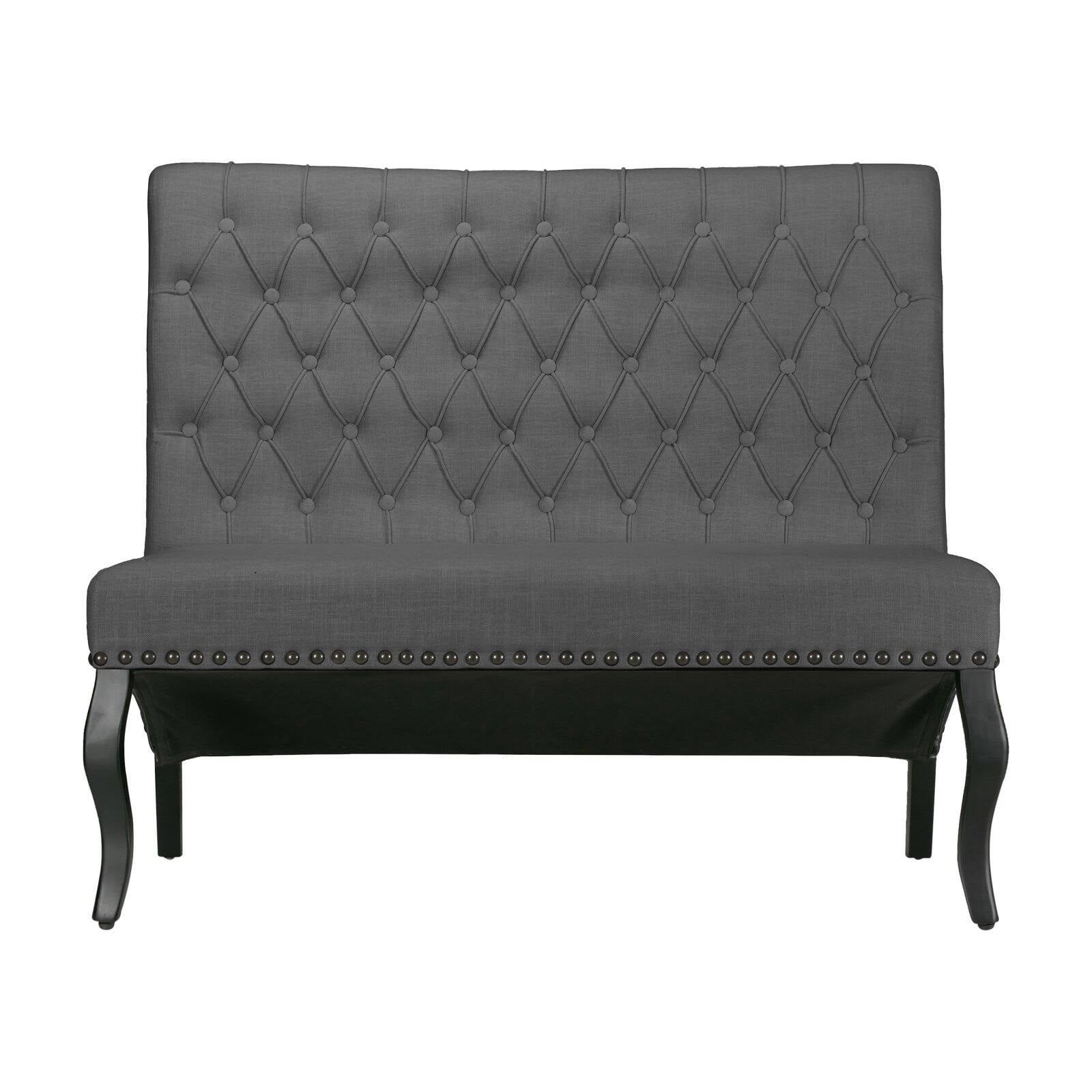 Glamour Home Alisa Settee Banquette Bench Loveseat