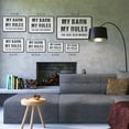 thumbnail image 4 of My Barn My Rules Vintage Style 18 Inch x 24 Inch Novelty Aluminum Metal Sign Wipe Hooves Mind Gates Durable Weatherproof Perfect for Barns Stables Tack Rooms Fun Gift for Farmers, 4 of 6