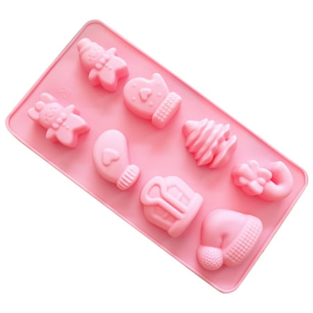 

Hfyihgf Silicone Cake Mold 8 with Christmas Hat Snowman Chocolate Mold Christmas Gift