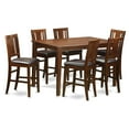thumbnail image 2 of East West Furniture DUBU7H-MAH-LC 7 Piece Gathering Table Set-Counter Height Table and 6 Counter Height Chairs, 2 of 2