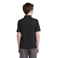 thumbnail image 2 of Sport Tek Teen Unisex Regular Plain Short Sleeves Polo Black X-Small, 2 of 6