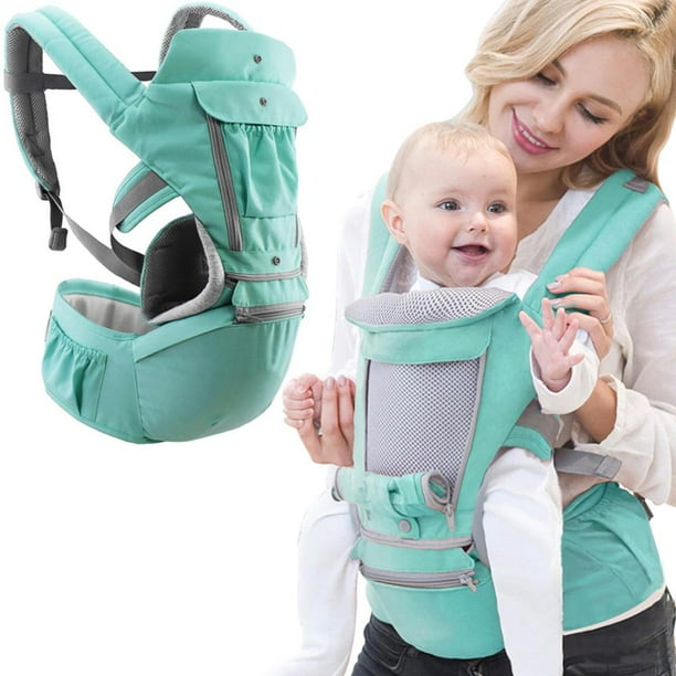Mochila Cangurera Asiento Portabebe Ergonomica 0 36 Meses Verde Onof MOB 001