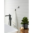 thumbnail image 2 of Amerock Benton Transitional Double Prong Matte Black Wall Hook, 2 of 9