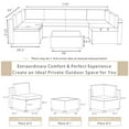 thumbnail image 6 of ALAULM 7-Piece RattanOutdoor Conversation Sets with Coffee Table and Cushions, Gray, 6 of 6
