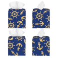 thumbnail image 2 of Fotbe Anchors and Nautical Porta Pañuelos Decorativo de Cuero, Caja Cuadrada Moderna para Pañuelos Faciales, Organizador y Dispensador 5x5x5'', 2 of 7