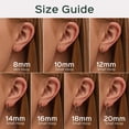 thumbnail image 4 of ChicSilver Black Small Hoop Earrings for Women Hypoallergenic Black Sterling Silver Hoop Earring Huggie Earrings for Women 16MM, 4 of 10
