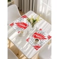 thumbnail image 5 of Red Leaves Placemats Set of 4, Abstract Modern Geometric Lines Simple Art Placemats for Dining Table, Place Mats for Kitchen Tabletop, Waterproof Wipeable Dining Table Mats Set, 5 of 9