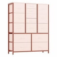 thumbnail image 3 of Jojoka 15-Drawers Dresser for Bedroom, Metal Frame and Wood Top Storage Organizer Cabinet with Fabric Drawers for Living Room, Pink, 3 of 8