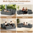 thumbnail image 6 of ROOMARK 117.2" L Shaped Sofa Modular, Corduroy Cloud Couches with Deep Seats &High-Back, Upholstered Couches for Living Room Bedroom with Chaise, No Assembly Required, 6 of 7