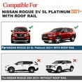 thumbnail image 2 of SAYFUT Flush Rails Roof Rack Cross Bars For Nissan Rogue 2021-24 Luggage Carrier Black, 2 of 8