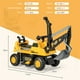 thumbnail image 3 of Costway Tractor Excavadora Infantil a Batería 6V Montable con Asiento Giratorio Movimiento Adelante/Atrás Música 113 x 36 x 39 cm, 3 of 10