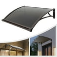 thumbnail image 6 of Window Awning Door Canopy with Gutter, 40"x30" Patio Porch Awning, UV Rain Snow Protection, Hollow Sheet (Coffee Bracket+Tea Board), 6 of 30
