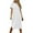 White, variant on Women's Summer Round Neck Short Sleeve Solid Basic T-Shirt Casual Midi Dress with Pockets
