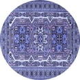 thumbnail image 1 of Ahgly Company Machine Washable Indoor Round Persian Blue Traditional Area Rugs, 3' Round, 1 of 4
