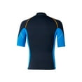 thumbnail image 3 of YiZYiF Men 1.5mm Neoprene Short Sleeve Surfing Snorkeling Wetsuit Swim Tops Rash Guard Navy Blue L, 3 of 6