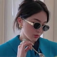thumbnail image 4 of 2024 New Fashion Arc De Triomphe Retro Oval Frame Sunglasses, 4 of 5
