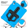 thumbnail image 7 of Dteck Case for iPad 9th/ 8th/ 7th Generation, Case for iPad 10.2 Inch 2021/2020/2019 with Rotating Kickstand, Heavy Duty Child Proof Shockproof Shell with Handle Grip Shoulder Strap,Blue, 7 of 7