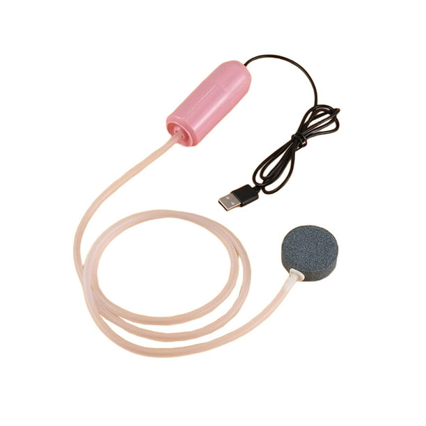 Methold Bomba de oxígeno para acuario de 5V, repuesto para sala de estar, dormitorio, estanque, aireador de aire, accesorios de oxigenación, pieza de Bombas de aire para acuarios rosa grande Methold PT003973-07