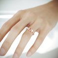 thumbnail image 5 of HeartsAndYou 2ct Emerald Cut Natural Morganite Ring 14k SOLID Rose Gold & Moissanite Accents, 5 of 9