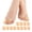Beige, variant on Povihome Toe Sleeves, Toe Protectors, 10 Pack Toe Tube Pads for Hammer Toe,Stubbed Toe,Corns, Calluses Protect,M Size,White