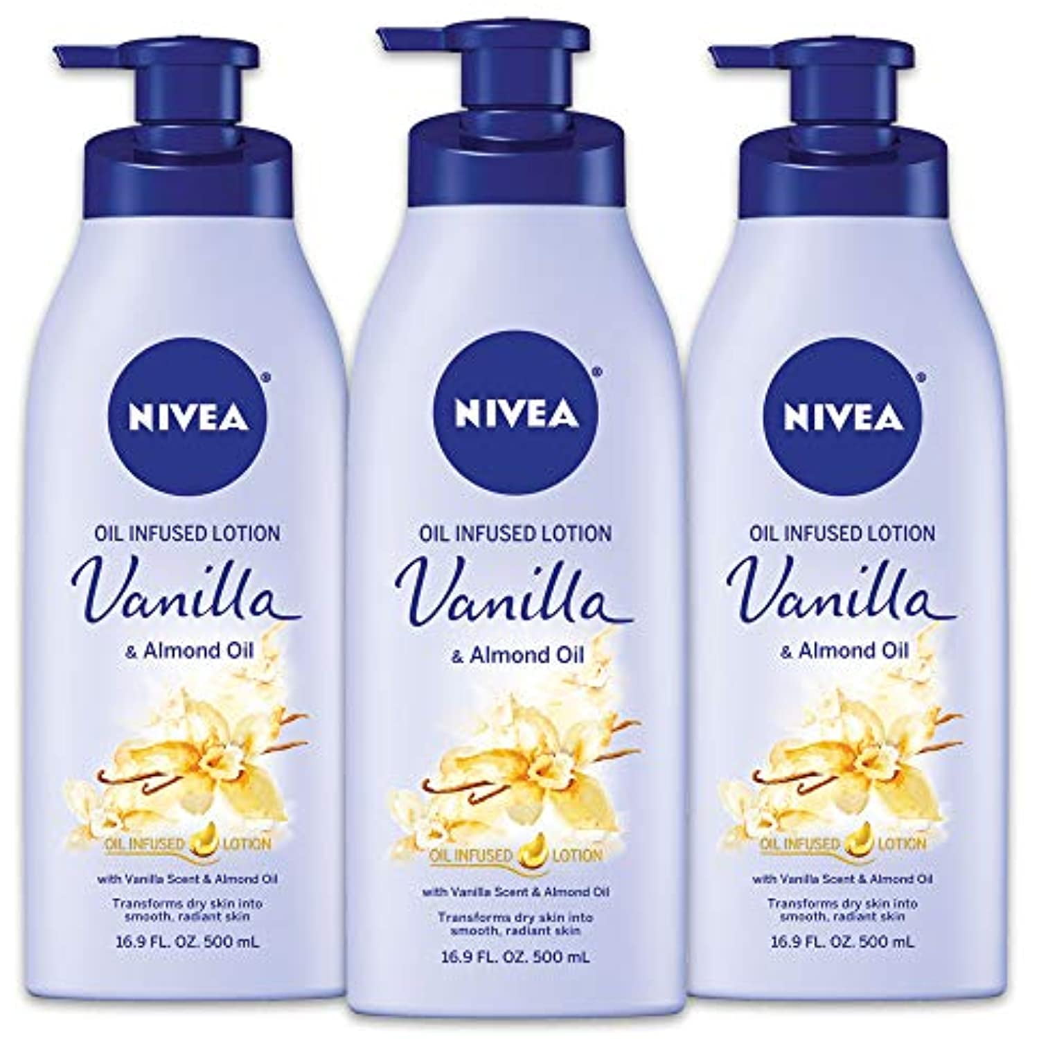 Nivea Vanilla and Almond Oil Lotion for Normal Dry Skin 400ml 13.5 fl oz