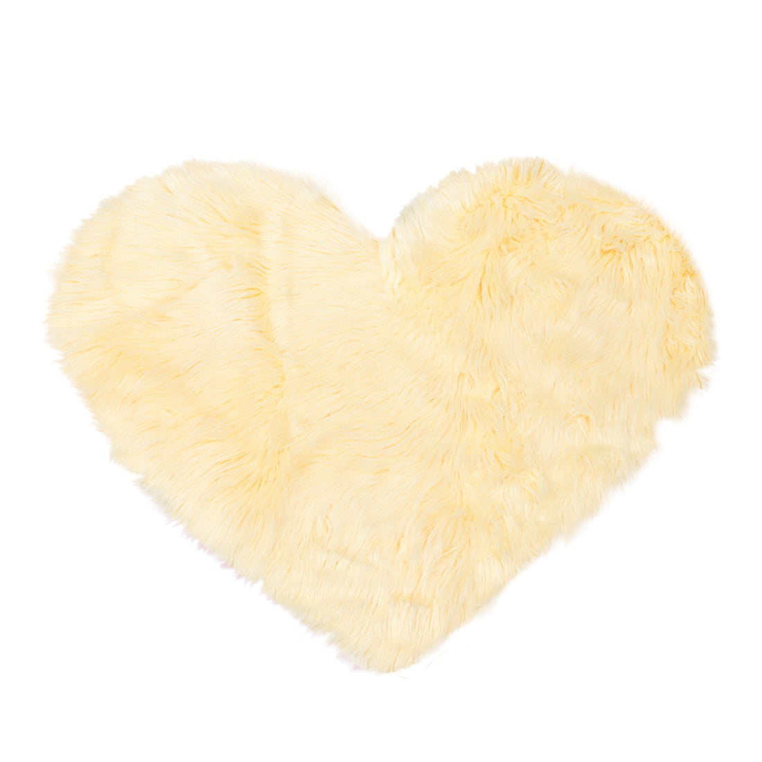 Nursery Perfect for Babys Room playroom Heart White Soft and Silky Machine Washable Faux Sheepskin White Heart Rug 28 x 30 