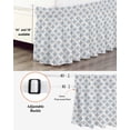 thumbnail image 3 of Abstract Blue Wrap Around Bed Skirts for Queen Bed 18" Drop, Bed Skirt with Adjustable Elastic Belt Dust Ruffle Bed Valance for Bedroom Hotel Luxury Modern Contemporary Art Vintage Bed Frame Cover, 3 of 7
