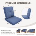 thumbnail image 7 of Unnifurnzi Outdoor Deep Seat Cushions Set of 2-22 x 25 x 4 Inch Outdoor Furniture Cushion with Water Resistant & Removable Cover Outdoor Chair Cushion for Patio Furniture Sofa Couch-Blue, 7 of 7