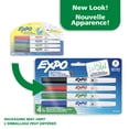 thumbnail image 2 of EXPO Dry Erase Markers, Low Odour Ink, Ultra Fine Tip, Assorted Colours, 4 Count, 2 of 7
