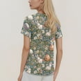 thumbnail image 4 of SAATLERI Easter Scrub Tops Womens Cute Bunny Eggs Print Short Sleeve V-Neck Plus Size Shirts Tee Tops With Pockets Working Uniform, 4 of 5