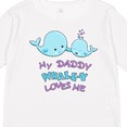 thumbnail image 4 of Inktastic My Daddy Whale-y Loves Me Boys or Girls Long Sleeve Toddler T-Shirt, 4 of 5