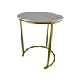 thumbnail image 6 of 24" Gold Metal and White Marble Nesting Side Tables, 6 of 6