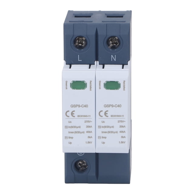 Dispositivo de protección contra sobretensiones 40KA 2P 275V CA PC Protector de sobretensión
