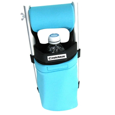 Leg Pouch Holds (Crutcheze Turquoise Crutch Bag - Medical Crutch Accessory Pouch - Tote for Broken Leg On Crutches With Extra Pockets for Loose Items - Lightweight & Washable Crutch Pouch Made In)