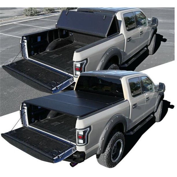 Spec D Tuning Tc3h F15004 55 Mp 5 5 Ft Hard Tri Fold Tonneau Cover For 2004 2014 Ford F 150 44 Black Walmart Com Walmart Com