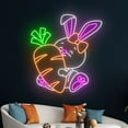 thumbnail image 5 of Handmadetneonsign Rabbit Carrot Neon Sign, Rabbit Led Sign, Happy Easter Neon Light, Easter Decor, 5 of 5