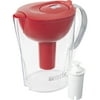 Brita Pacifica Water Filter Pitcher with Filter, 10 Cup - Red