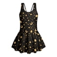 thumbnail image 4 of Uourmeti Girls' Golden Star & Crescent Moon Swim Dress - Sleeveless Skirted One-Piece Bathing Suit | Quick Dry, Stretchy for Beach & Pool Fun, 4 of 8
