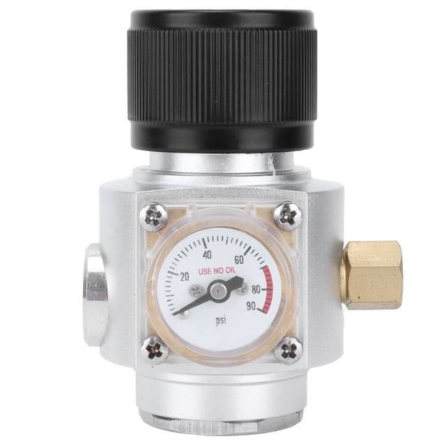 Válvula reductora de presión, regulador de CO2 de 0-90 PSI Regulador C de accesorio de elaboración de cerveza de 3/8 pulg. Probado y confiable Jadeshay A